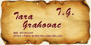 Tara Grahovac vizit kartica
